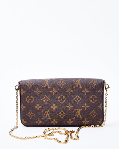Louis Vuitton Monogram Canvas Love Lock Pochette Felicie Pochette Chain Bag