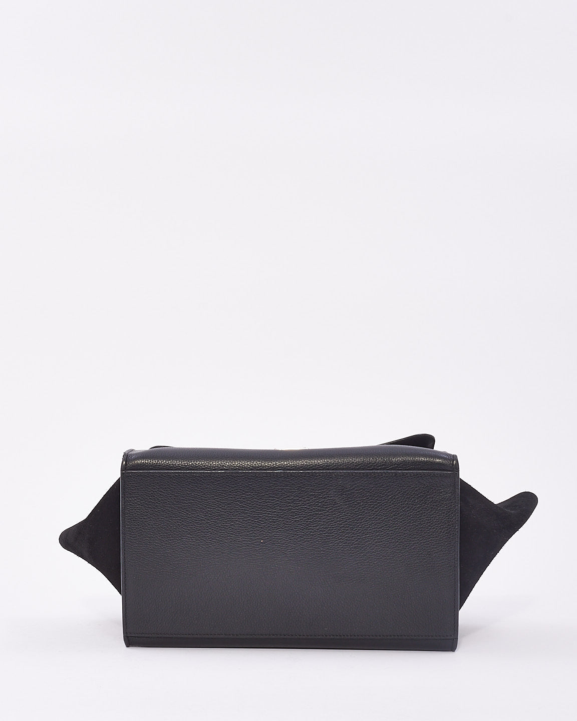 Celine Black Leather & Suede Medium Trapeze Bag