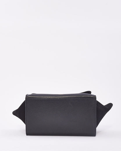 Celine Black Leather & Suede Medium Trapeze Bag