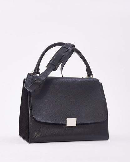 Celine Black Leather & Suede Medium Trapeze Bag