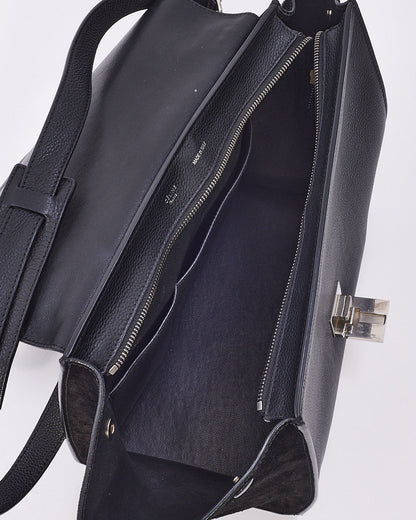 Celine Black Leather & Suede Medium Trapeze Bag