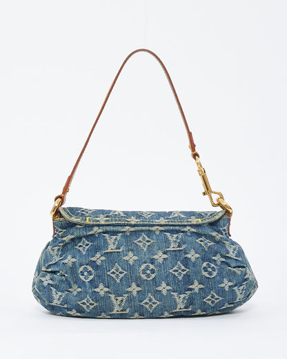 Louis Vuitton Monogram Denim Mini Pleaty Shoulder Bag