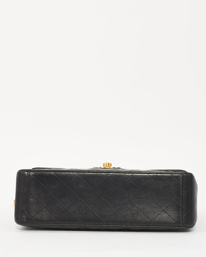 Chanel Black Leather Classic Jumbo XL Maxi Flap Bag with GHW