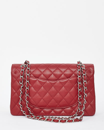 Chanel Burgundy Red Caviar Leather Medium Classic Flap with SHW
