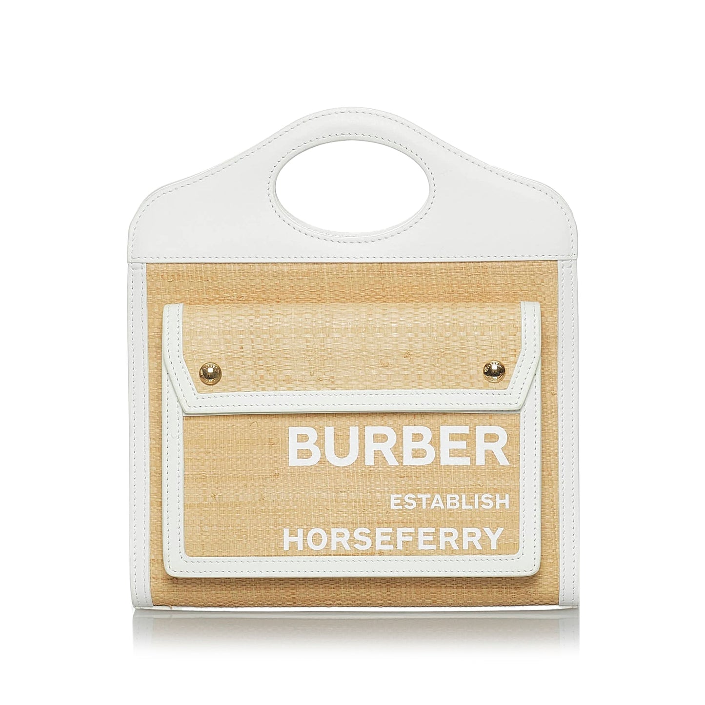 Burberry The Pocket Bag Brown Raffia