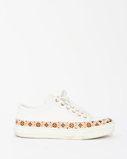 Louis Vuitton White Leather Stellar Low Top Sneakers - 36