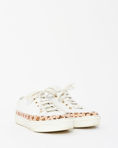 Louis Vuitton White Leather Stellar Low Top Sneakers - 36