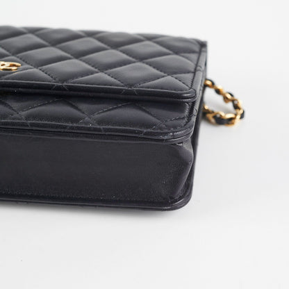 Chanel Wallet on Chain WOC Black Microchipped