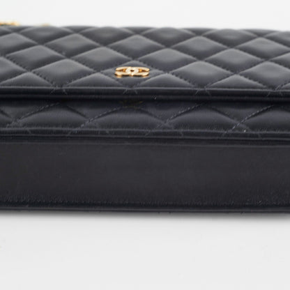Chanel Wallet on Chain WOC Black Microchipped
