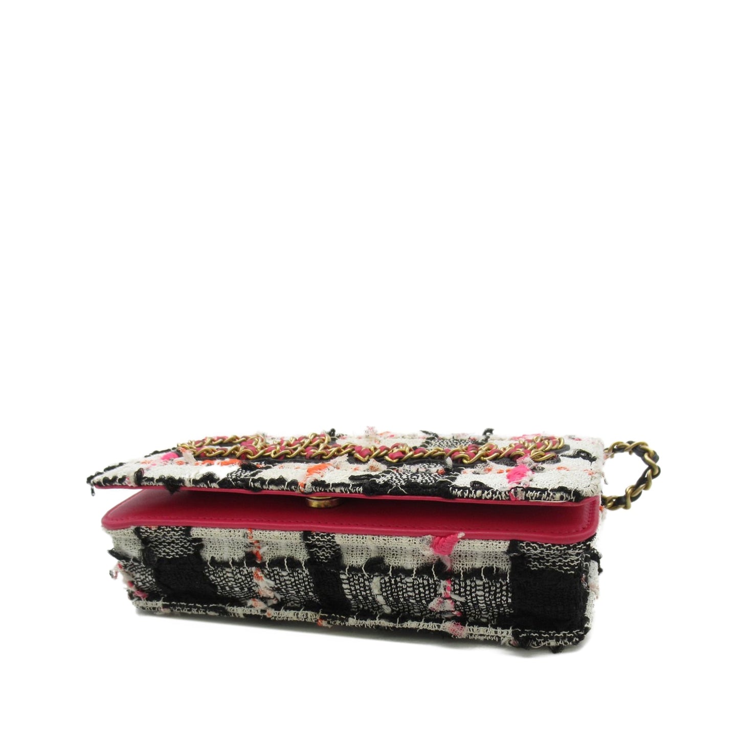 Chanel Tweed Logo Wallet on Chain Crossbody Bag