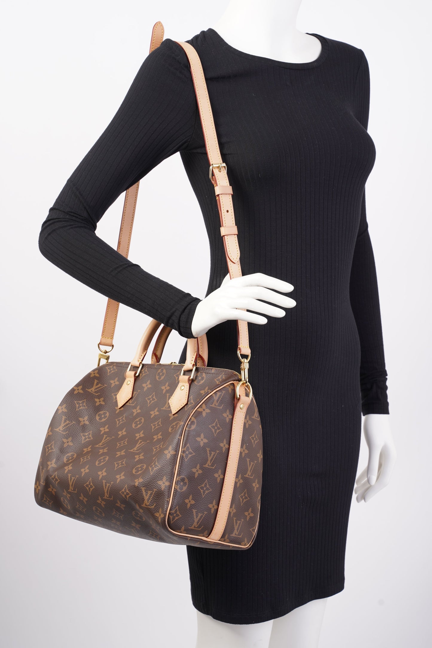 Louis Vuitton Speedy Bandouliere Monogram Coated Canvas 30