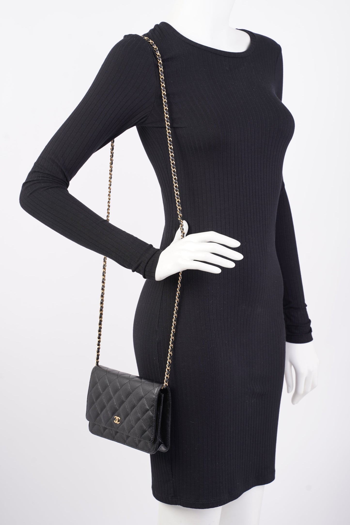 Chanel Wallet On Chain Black Caviar Leather