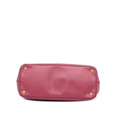 Prada Double Zip Galleria Pink Saffiano