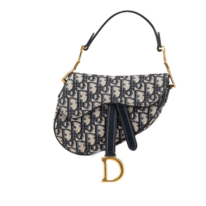 Mini Oblique Canvas Saddle Bag