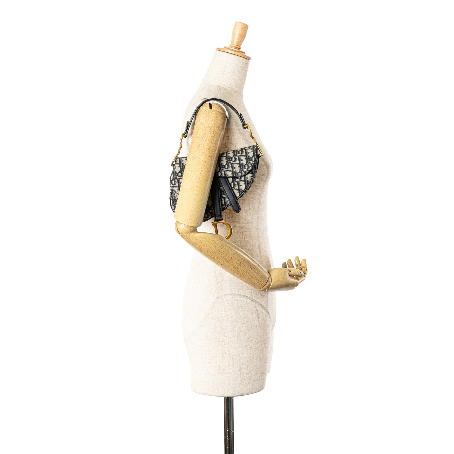 Mini Oblique Canvas Saddle Bag