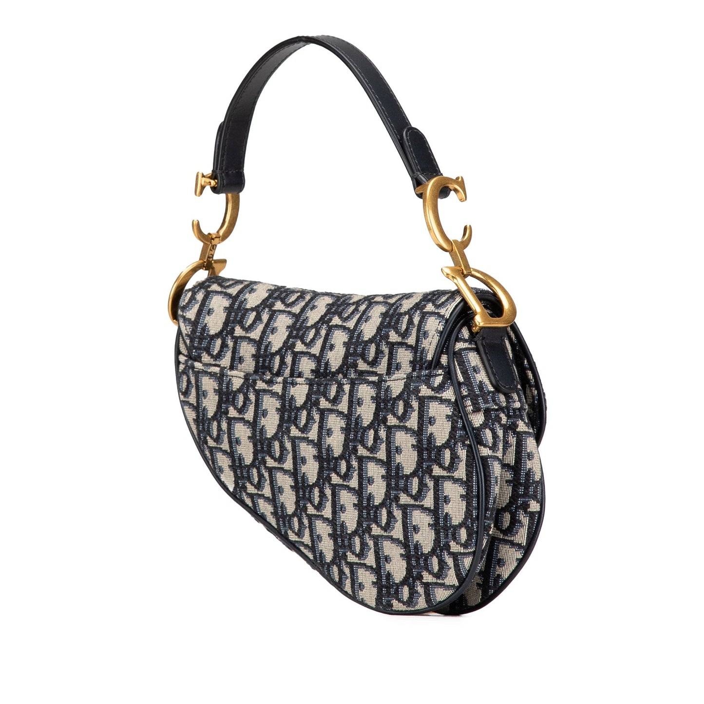 Mini Oblique Canvas Saddle Bag
