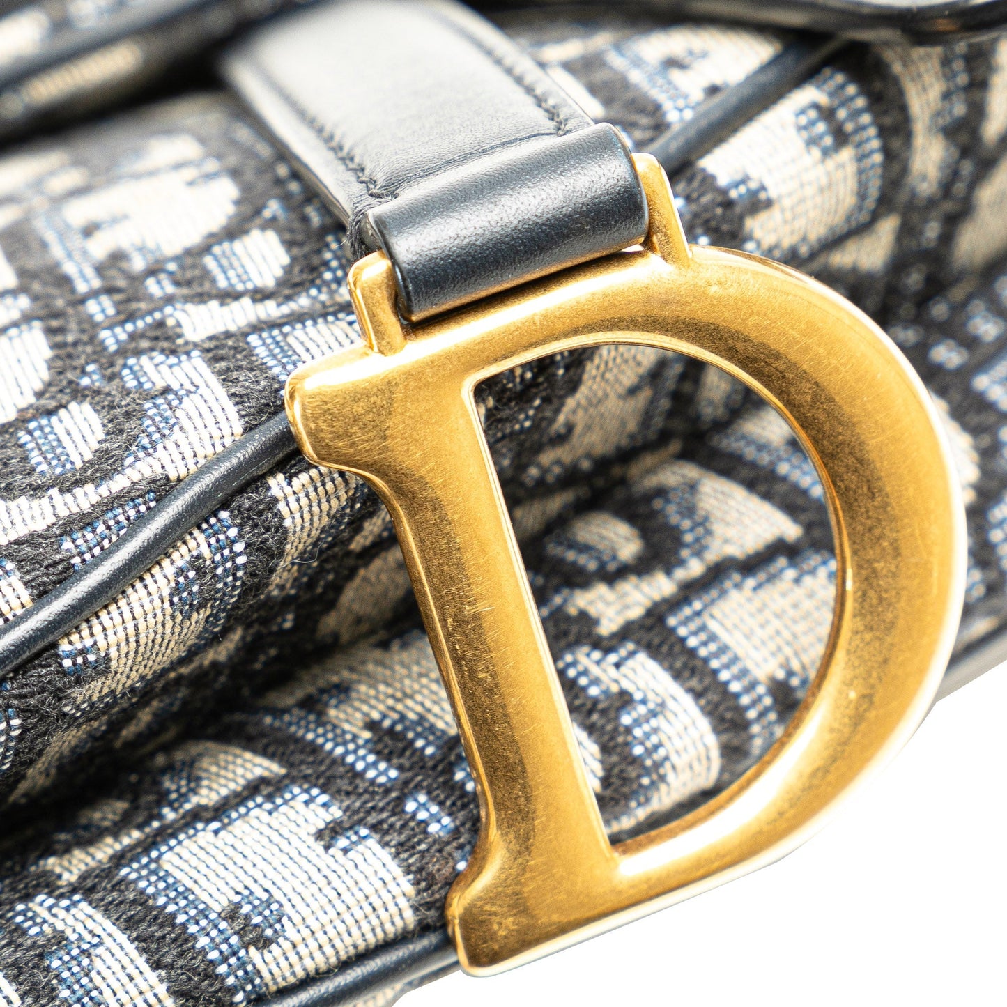 Mini Oblique Canvas Saddle Bag