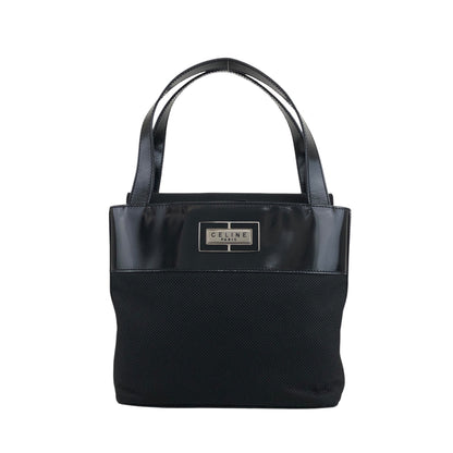 CELINE Logo Handbag Black Vintage vzeeur