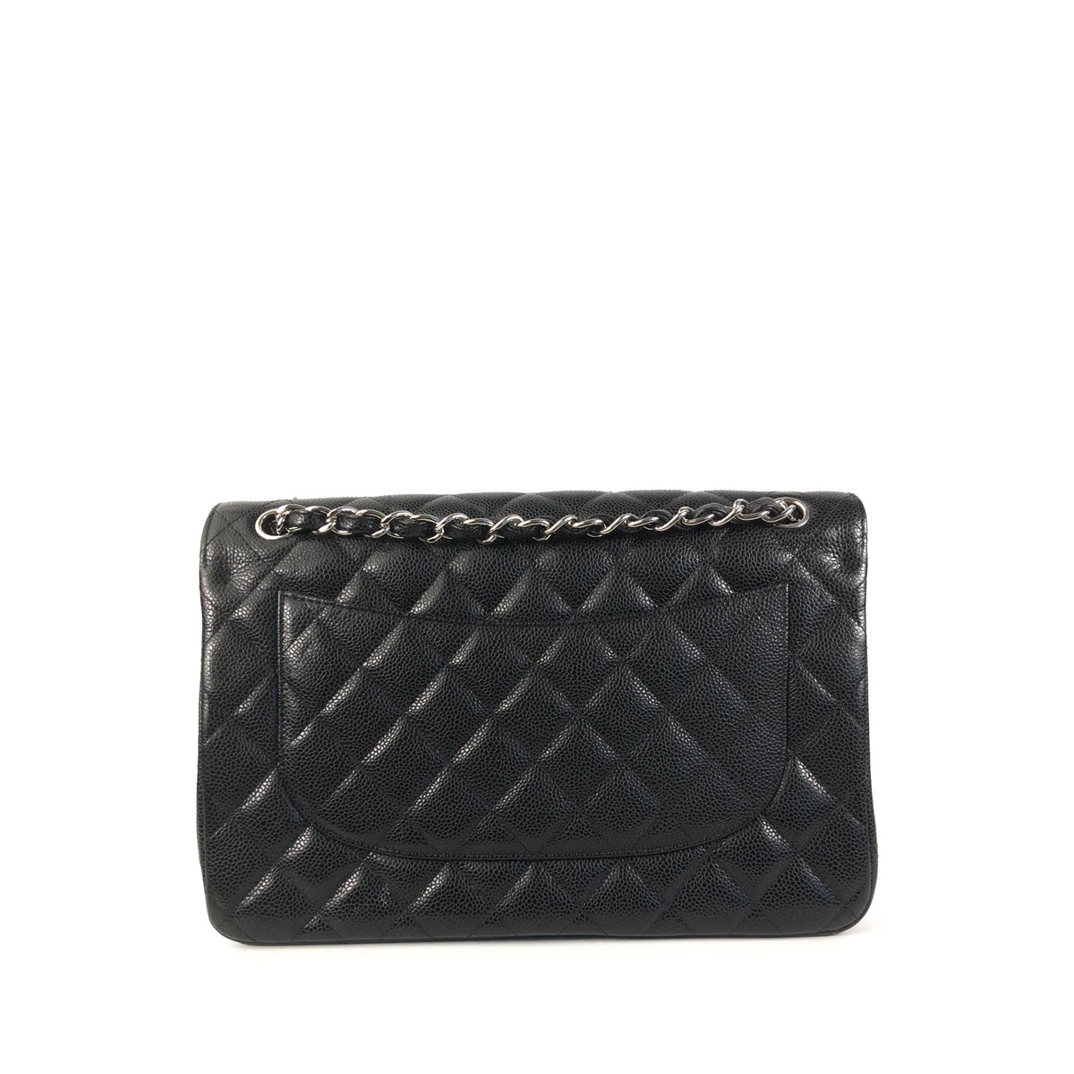 CHANEL Jumbo Classic Caviar Double Flap Shoulder Bag