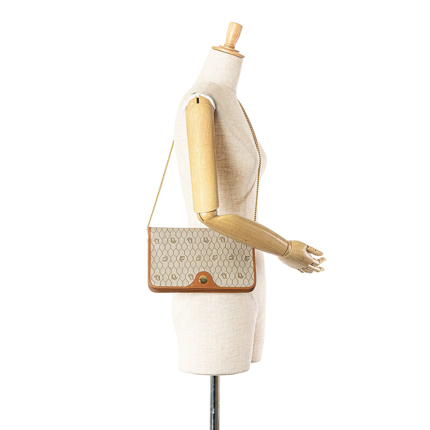 Honeycomb Coated Canvas Chain Crossbody