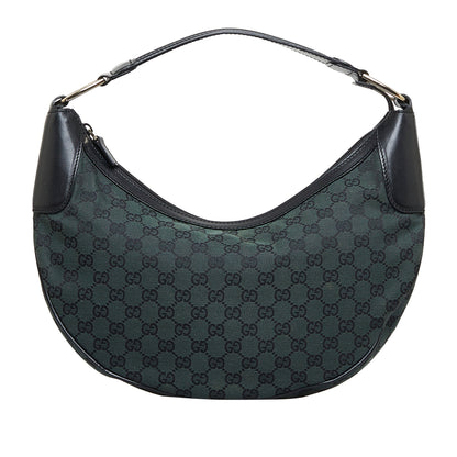 Gucci Half Moon Hobo Green GG Canvas