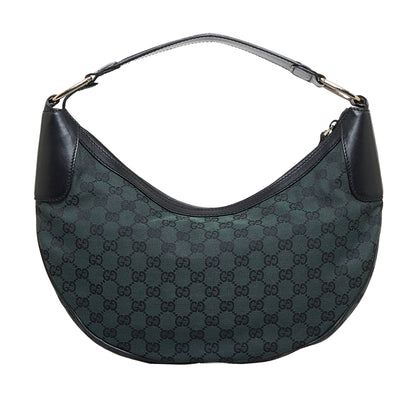Gucci Half Moon Hobo Green GG Canvas