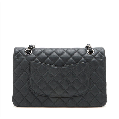 Chanel Classic Flap M/L Medium/Large Caviar Black Shimmer Bag- 18C
