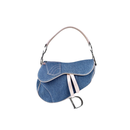 Rank A ｜    Dior Trotter Denim Saddle Bag    ｜121914