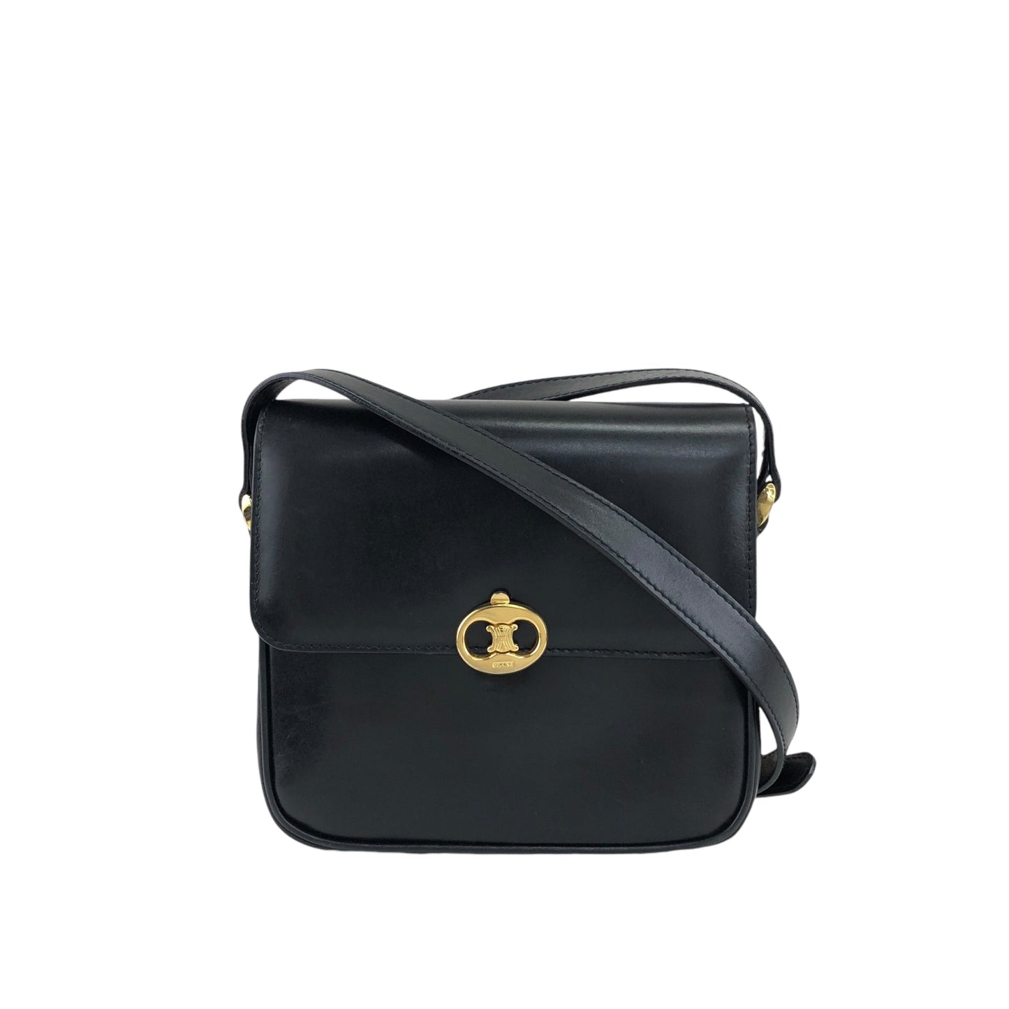 CELINE  Crossbody Shoulder bag Black Vintage p2ahhd