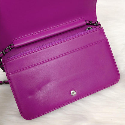 Wallet on Chain WOC in Purple with RHW