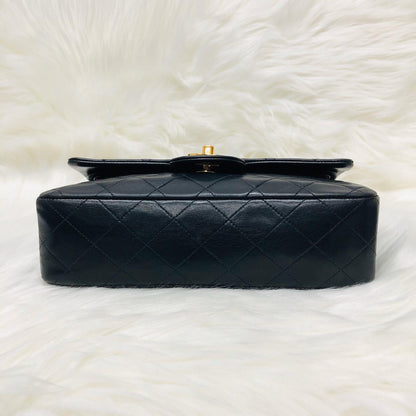 Vintage Classic Small Double Flap Bag in Black