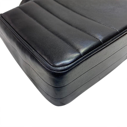 Vintage Top Handle Vertical Quilt Medium Lambskin Black