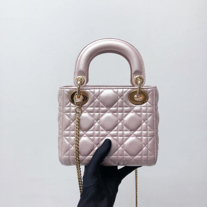 Mini Lady Dior Bag Pearl Pink