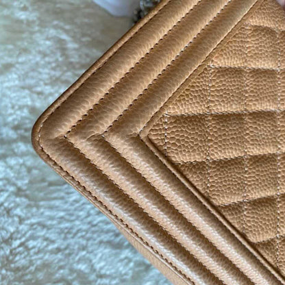 Boy Old Medium Matte Caviar Beige SHW