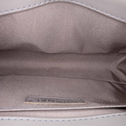 Medium Boy Flap Bag with Handle Beige