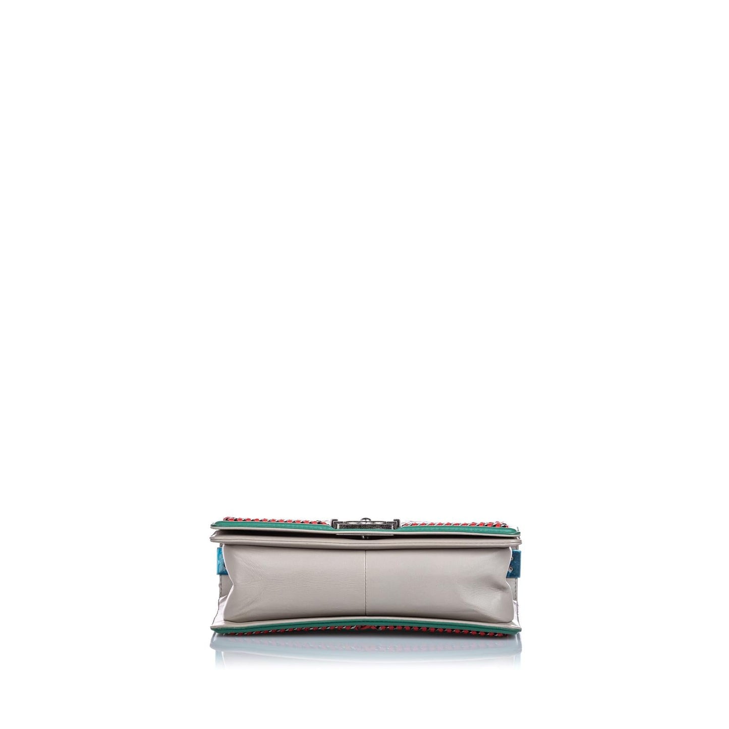 Medium Boy Flap Bag with Handle Beige