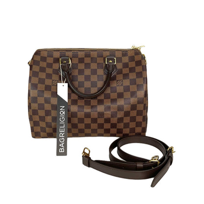 Louis-Vuitton Damier Ebene Speedy 30 Bandoulier Bag