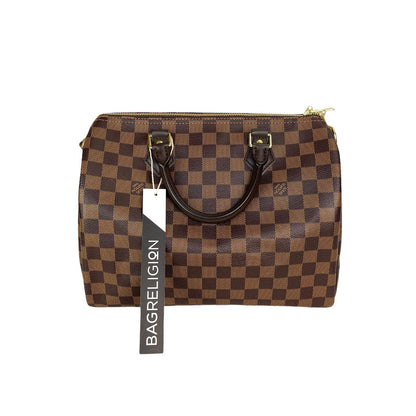 Louis-Vuitton Damier Ebene Speedy 30 Bandoulier Bag