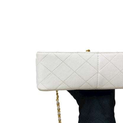 Vintage Mini Square Shoulder Bag White