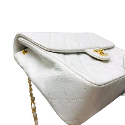 Vintage Mini Square Shoulder Bag White