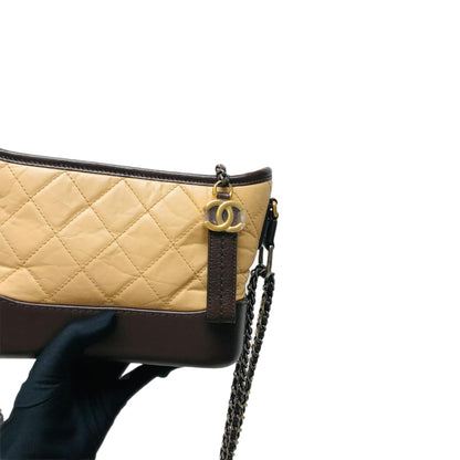 Gabrielle Small Hobo Bag Beige