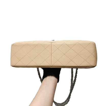 Classic single Flap Beige SHW