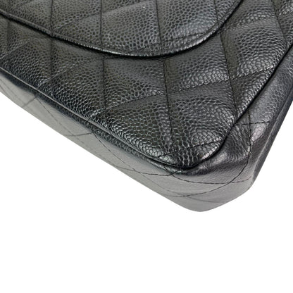 Classic Jumbo Single Flap Black 24K Coated GHW