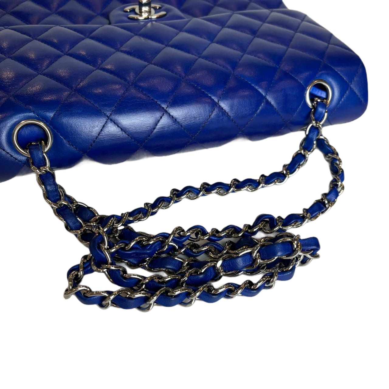 Classic Flap Medium Electric Blue Lambskin SHW