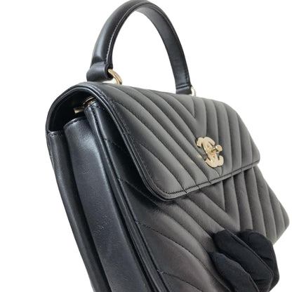 Small Trendy CC Lambskin Black