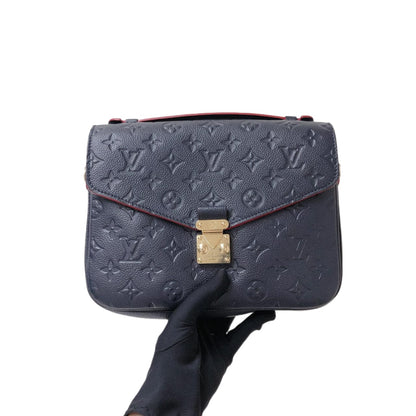 Louis-Vuitton Louis Vuitton Pochette Metis Leather Monogram Marine Blue