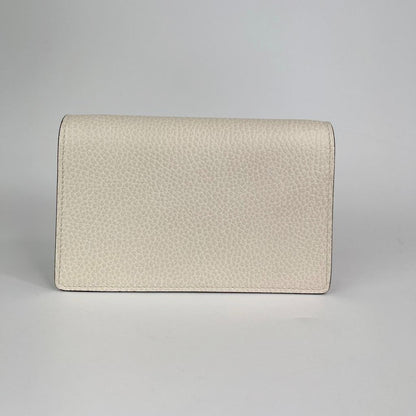 Gucci Super Mini Dionysus Leather Crossbody Bag in White with RHW