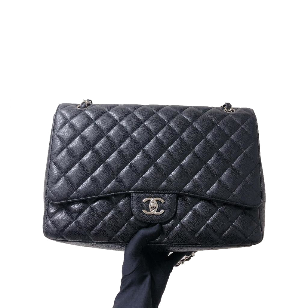 Single Flap Maxi in Black with SHW