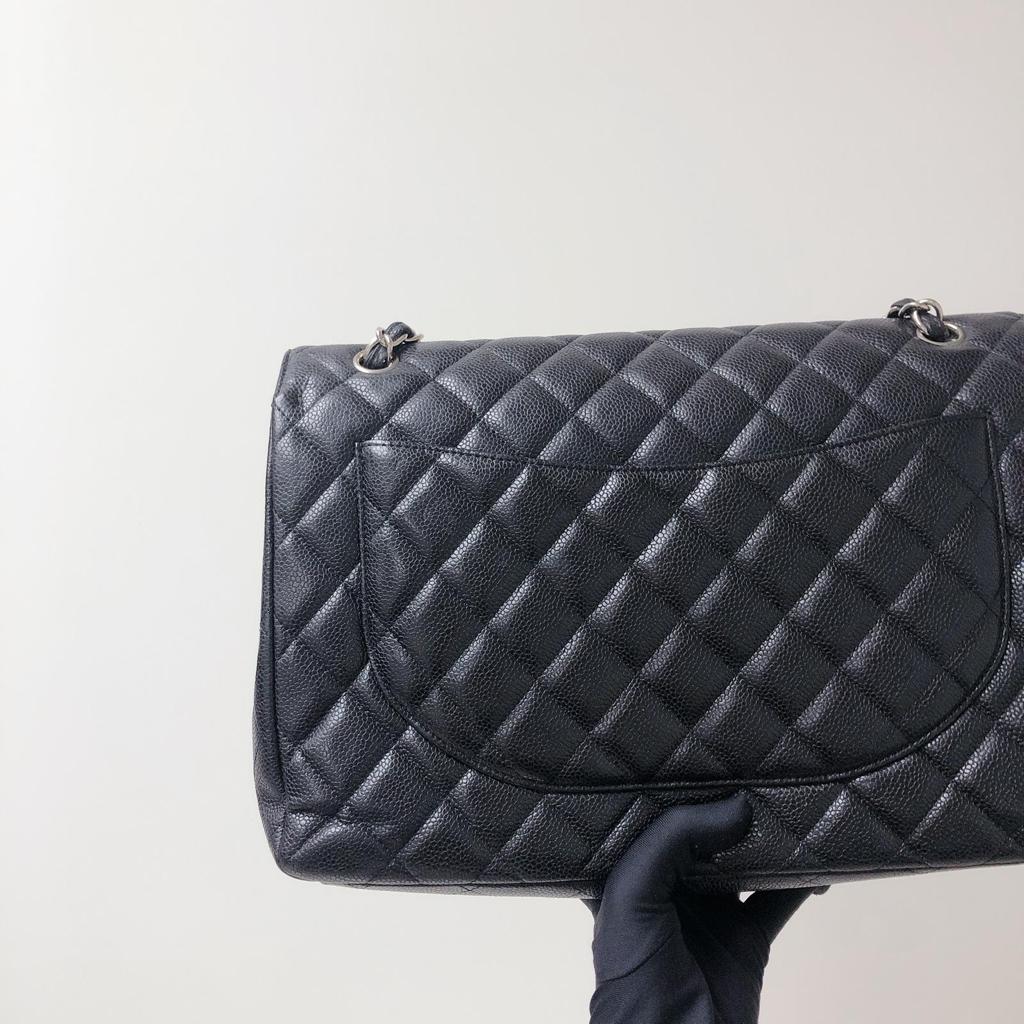 Single Flap Maxi in Black with SHW