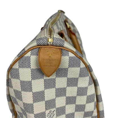 Louis-Vuitton Speedy 30 Damier Azur Canvas with GHW